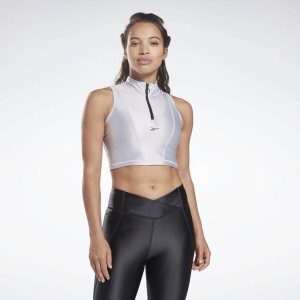 Podkoszulki Damskie Reebok Studio High Intensity Crop Szare PL 15JIEHS